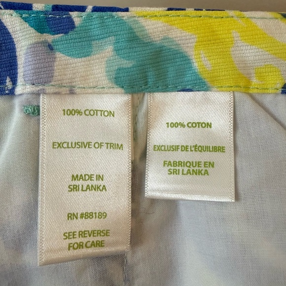 LILLY PULITZER Blue Boho Beachy Floral Scalloped Hem Shorts - Picture 9 of 9